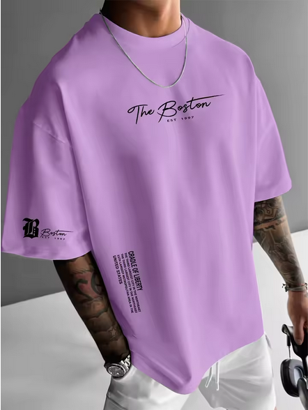 T-shirt Homme Été – Boston City – 100 % Coton