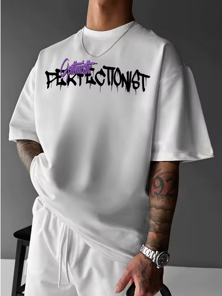 T-shirt Homme – Style Street Américain – 100 % Coton