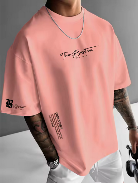 T-shirt Homme Été – Boston City – 100 % Coton