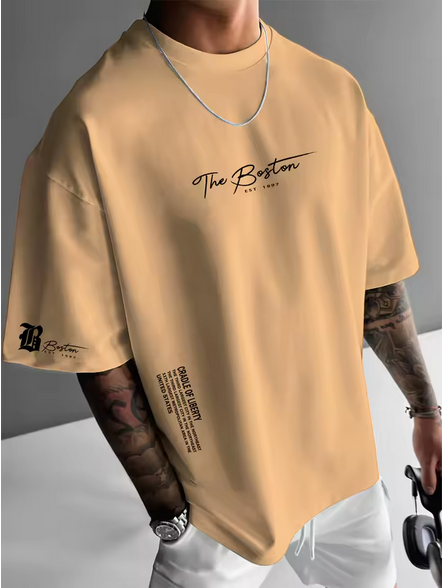 T-shirt Homme Été – Boston City – 100 % Coton